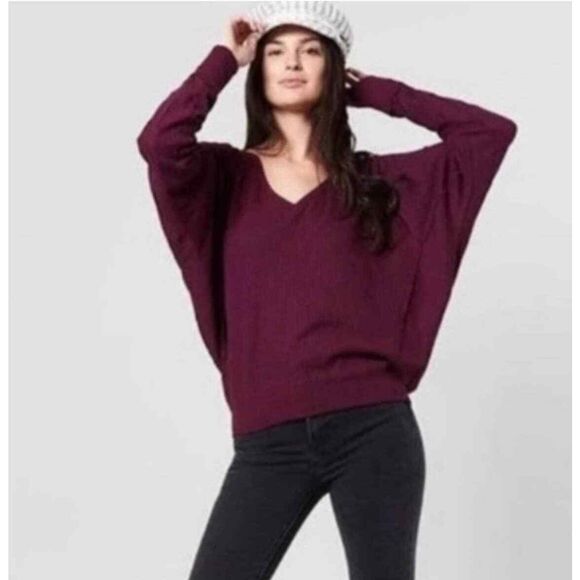 Free People Santa Clara Thermal Mulberry Size Small - Picture 3 of 4